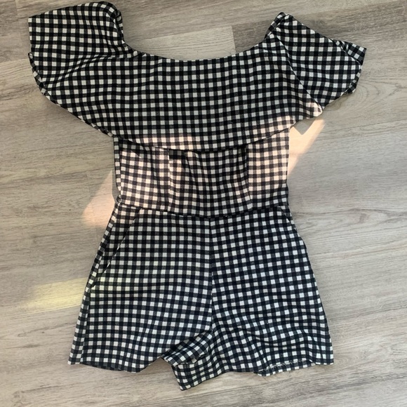 Design Lab by lord and Taylor Gingham romper - Picture 1 of 2